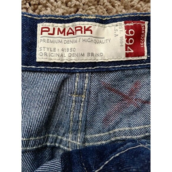PJ Mark Jeans Mens Size 40x32 Denim Blue Straight Leg - Picture 4 of 9